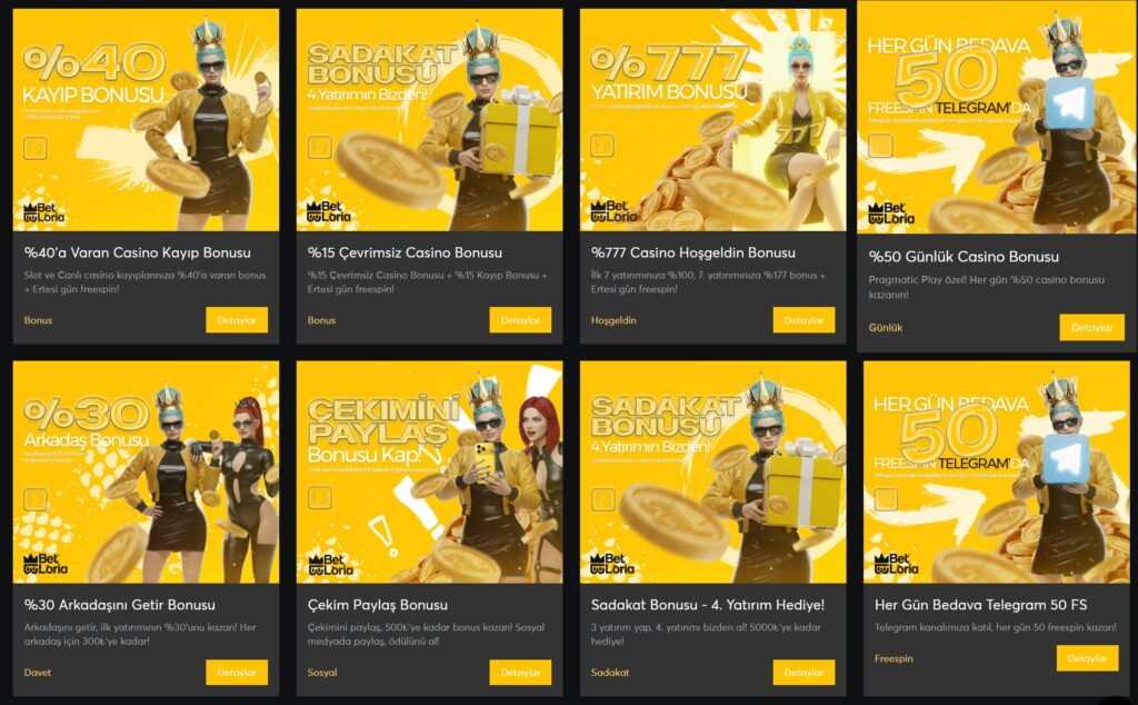 betloria bonusları